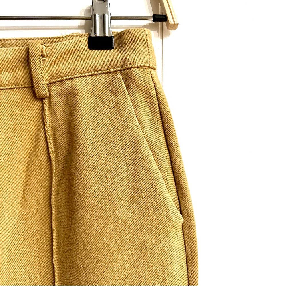 *NWOT* ANTHROPOLOGIE x MOODIE Brushed Cotton WideLeg HighRise Trouser Tobacco —S